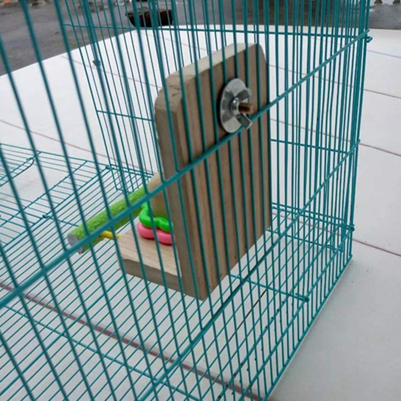 Litewoo Bird Mirror Bird Swings Wood Perches Cage for Parrot Parakeet Budgies Cockatiel Conure Finch Lovebird Wood Stand Perch (Color Random) - Image 4